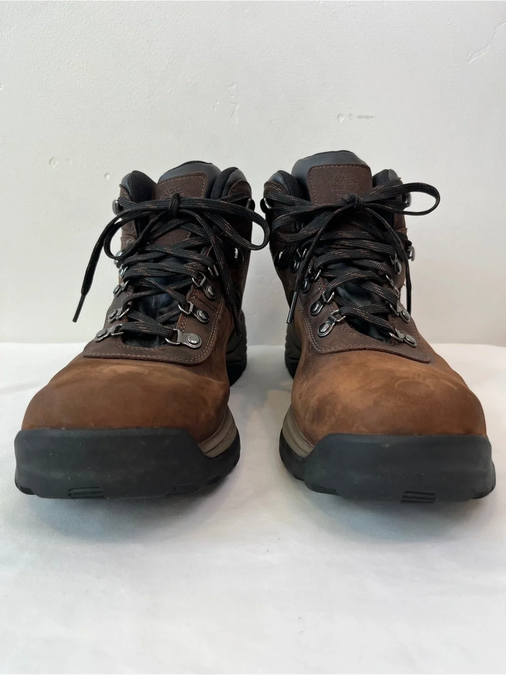 Timberland Flume Mid Waterproof Leather Hiking Boots Mens 11.5 Dark Brown 18128